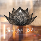 Witte en zwarte Lotus Modern unieke Yoga Studio Raamsticker (Vel 2)