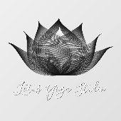 Witte en zwarte Lotus Modern unieke Yoga Studio Raamsticker (Vel)