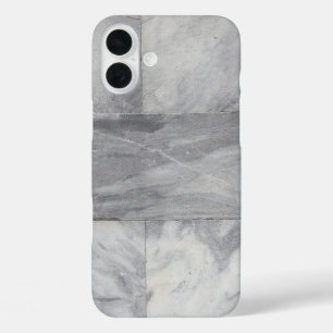 Witte en zwarte marmer iPhone 16 plus hoesje