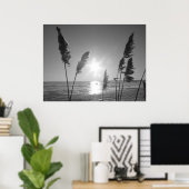 Witte en zwarte onkruid poster (Thuiskantoor)