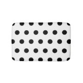 Witte en zwarte pokadot badmat (Voorkant)