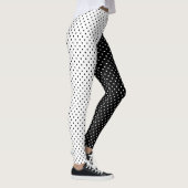Witte en zwarte pokadot leggings (Rechts)