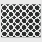 Witte en zwarte polygons cadeaupapier (Vlak)