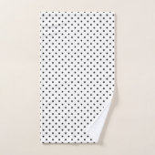 Witte en zwarte poolpunten bad handdoek (Handdoek)