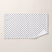 Witte en zwarte poolpunten bad handdoek (Handdoek)