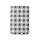 Witte en zwarte ringen badmat (Voorkant Verticaal)