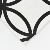 Witte en zwarte ringen fleece deken (Hoek)