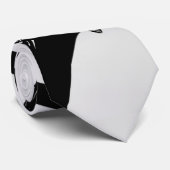 Witte en zwarte saxofone Stropdas (Opgerold)