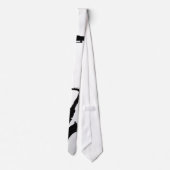 Witte en zwarte saxofone Stropdas (Achterkant)