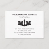 Witte en zwarte schaakstukken Classic Visitekaartj Visitekaartje (Achterkant)