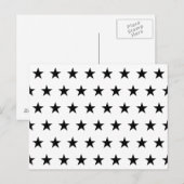 Witte en zwarte sterren briefkaart (Voorkant / Achterkant)