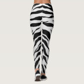 Witte en zwarte tijgerstrepen leggings (Achterkant)