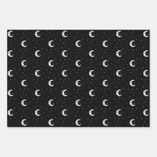 Witte en zwarte tinten inpakpapier vel (Voorkant 2)