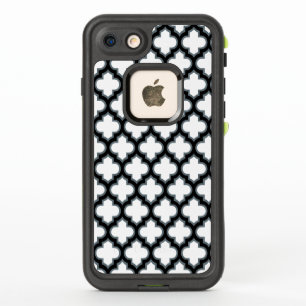 Witte en zwarte trellis, lattice, quatrefoil