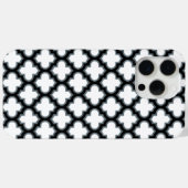 Witte en zwarte trellis, lattice, quatrefoil Case-Mate iPhone case (Achterkant (horizontaal))