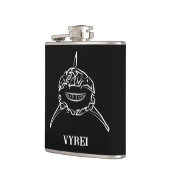 Witte en zwarte tribale witte haai heupfles (Links)