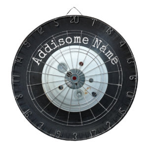 Witte en zwarte vrachtwagen, wiel/autoband dartbord