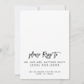 Witte en zwarte vrijgezellenfeest uitnodiging (Achterkant)