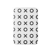 Witte en zwarte Xs en Os Badmat (Voorkant Verticaal)