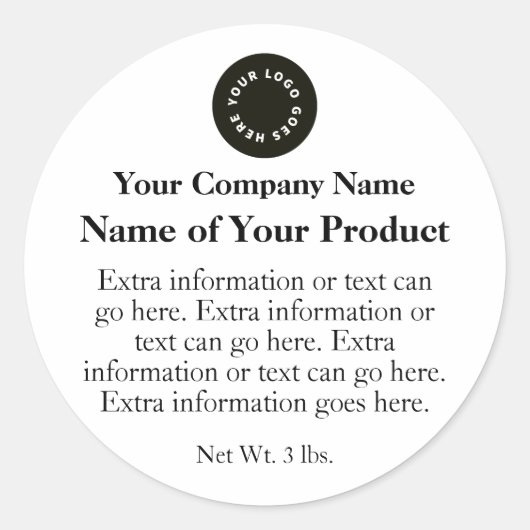 Witte en zwarte zeep of Cosmetisch label met Logo (Voorkant)