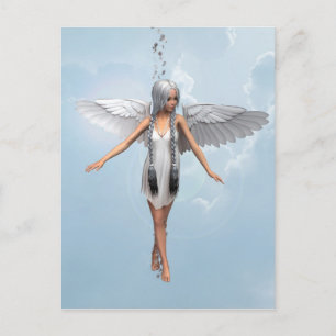 Witte engel briefkaart