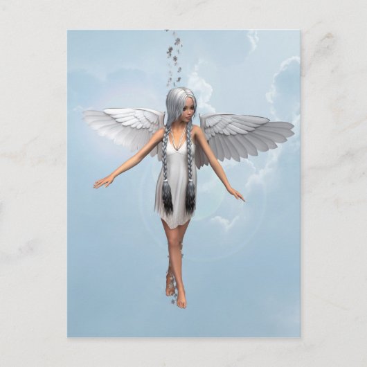 Witte engel briefkaart (Voorkant)