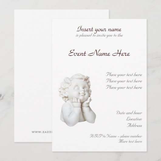 Witte Engel Kaart (Voorkant / Achterkant)