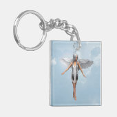 Witte engel sleutelhanger (Voorkant Links)