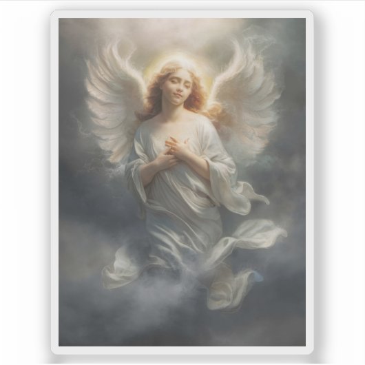 Witte engel sticker (Voorkant)