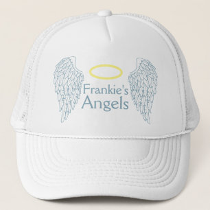 Witte Engel Vleugels en Gouden Halo Trucker Hoed Pet