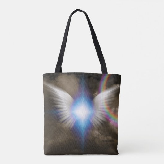 Witte engelen vleugels draagtas (Achterkant)