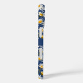 Witte Engelse madeliefjes op blauw Case-Mate iPhone Case (Achterkant / Rechts)