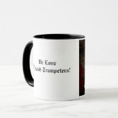 Witte Engelse trompetduif Mok (Voorkant links)