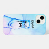 Witte Ermine Waterverf Kunst Meisje Naam iPhone Hoesje (Achterkant horizontaal)