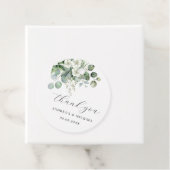 Witte Eucalyptus bloemenelegante bruiloft dank u Bedankjes Labels (In situ)