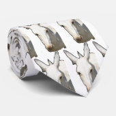 witte ezels, witte ezels, witte ezels, wit... stropdas (Opgerold)