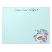 Witte Fairy Kat Paddestoel Notitieblok (Voorkant)