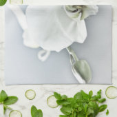 Witte faleonopsis orchidee theedoek (Gevouwen)