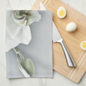 Witte faleonopsis orchidee theedoek (Quarter Fold)