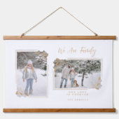 Witte Fancy Golden Minimalist Branches 2 Foto's Hangend Wandkleed (Voorkant)