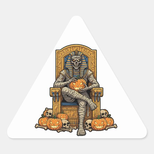 🤍 Witte Farao Mummy Stickers 🎃👑 (Voorkant)
