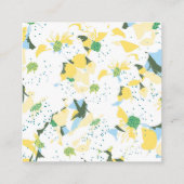 Witte fee in sprookje, vrijgezellenfeest, bloemen informatiekaartje (Achterkant)