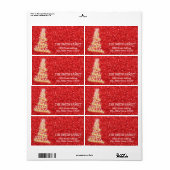 -witte feestdag rond kerstmis etiket (Full Sheet)