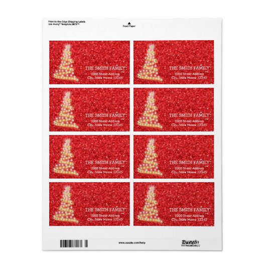 -witte feestdag rond kerstmis etiket (Full Sheet)