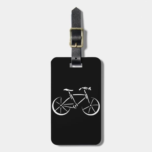 Witte Fiets Bagagelabel (Voorkant verticaal)