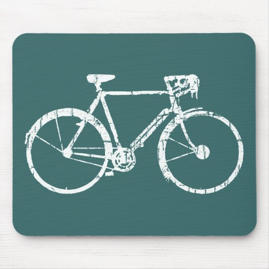 witte fiets muismat (Voorkant)