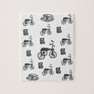  witte fiets puzzel legpuzzel