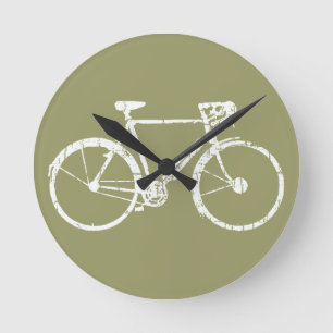 witte fiets ronde klok
