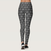 Witte fietsen op grijs leggings (Achterkant)