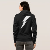 Witte Flash-bliksembolt Hoodie (Achterkant volledig)